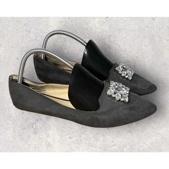 Nine West Gemgd Casual Slip On Pointed Loafer Flats Stone Accent Size 10 - Picture 3 of 8